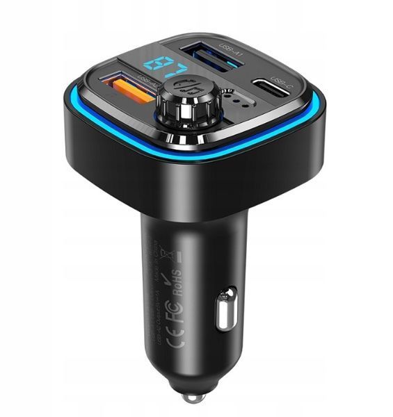XO Transmiter FM BCC01 Bluetooth MP3 ładowarka samochodowa 15W czarna