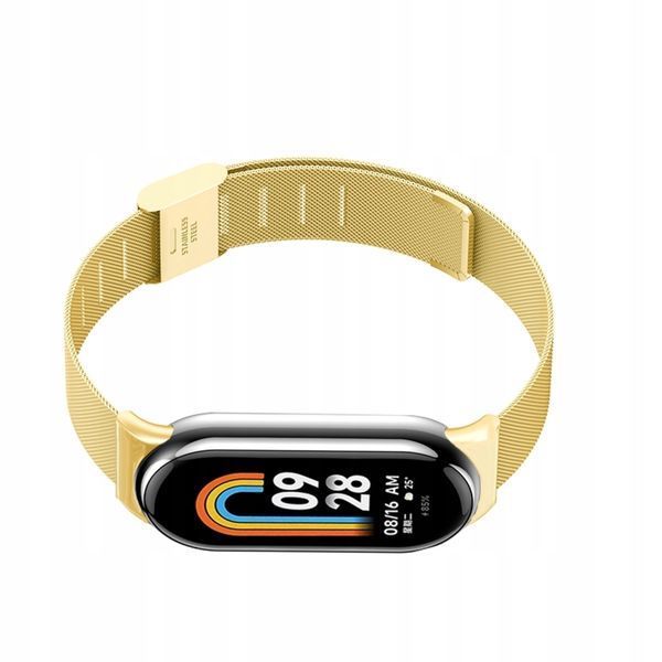 Zamienny Pasek Złoty do Xiaomi Mi Band 8 &ndash; Bransoleta Premium, złoty