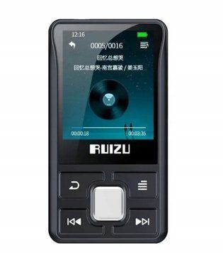 MP3 przenośny odtwarzacz RUIZU X55 Bluetooth 500mAh, Czarny