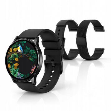 Smartwatch SB-340 IP68 krokomierz pulsoksymetr monitor aktywności czarny, Czarny