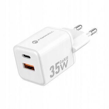 Ładowarka sieciowa Mini GaN III 35W USB-C USB-A Power Delivery QC 4.0, Biały