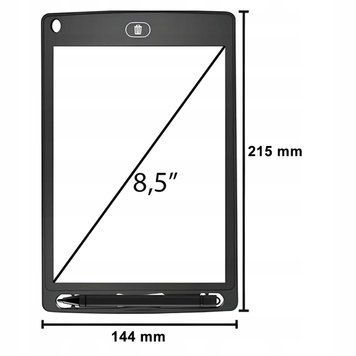 Naxan Tablet Graficzny Do Rysowania Pisania Znikopis Tablica LCD 8,5 Cienki