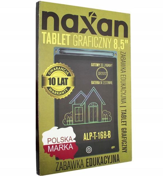 Naxan Tablet Graficzny Do Rysowania Pisania Znikopis Tablica LCD 8,5 Cienki
