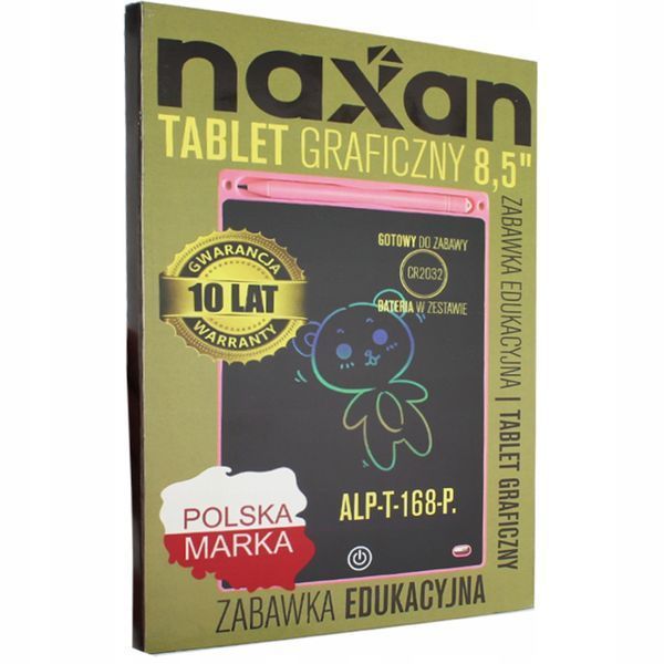 Naxan Tablet Graficzny Do Rysowania Pisania Znikopis Tablica LCD 8,5 Cienki