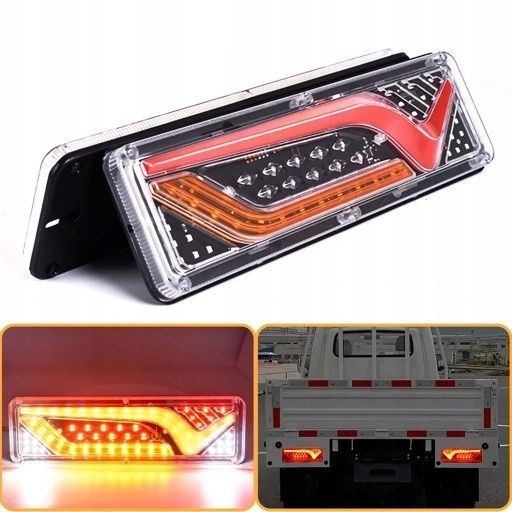 LAMPY TYLNE ZESPOLONE LED 12V 24V TK-5-1 2szt DYNAMICZNY KIERUNKOWSKAZ