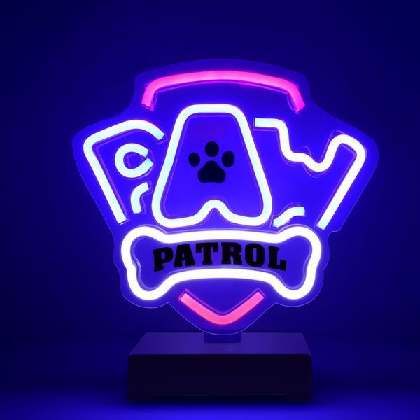 Lampka biurkowa Psi Patrol wielokolorowy 1 W Neon LED, wielokolorowy