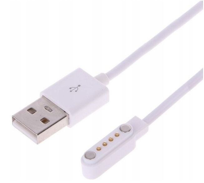 KABEL USB ŁADUJĄCY ŁADOWARKA ZEGARKA SMARTWATCH 4PIN MAGNES