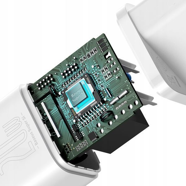 Ładowarka sieciowa Baseus USB-C 20W PD QC biały, Biały
