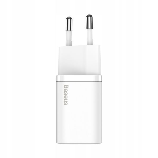 Ładowarka sieciowa Baseus USB-C 20W PD QC biały, Biały