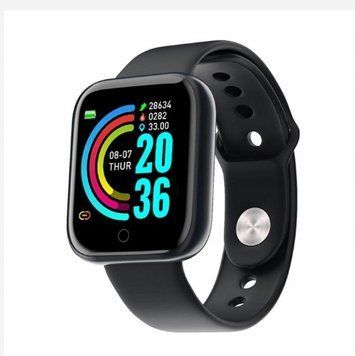 Smartwatch sportowy D20 krokomierz monitor snu USB, Czarny