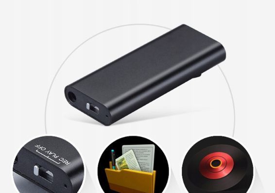 Mini dyktafon cyfrowy Q25 &ndash; przenośny, ukryty, redukcja szum&oacute;w, ekran LCD, Czarny