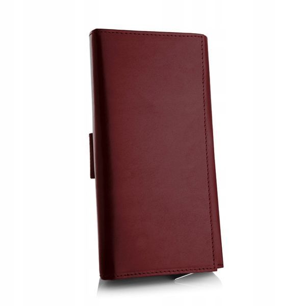 Portfel Damski Betlewski BPD-DZ-17 Bordo RFID Secure Elegancki Organizer, Czerwony