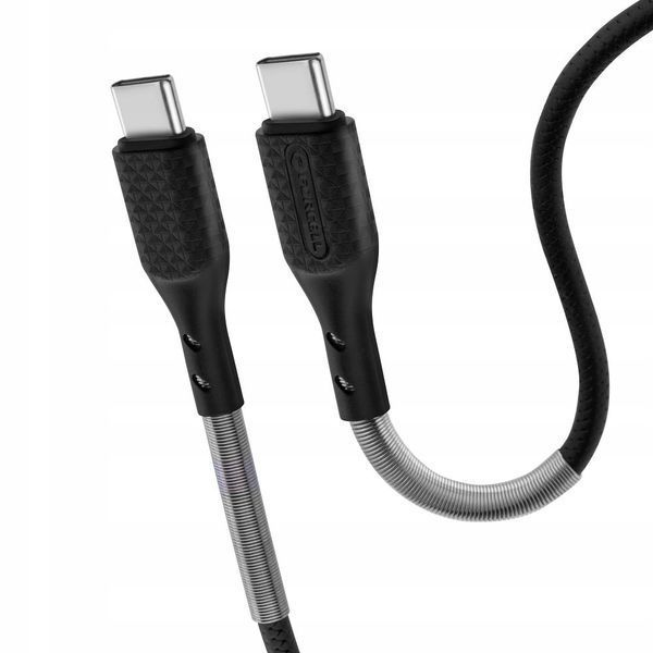 Kabel USB-C do USB-C Forcell CB-02C 66W PD/QC 4.0 &ndash; 5A, 1m, Czarny
