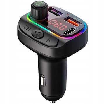Transmiter FM C14 Bluetooth 5.0 z szybkim ładowaniem USB podświetlenie LED