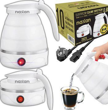 Naxan Czajnik elektryczny turystyczny składany silikonowy 600 W 0,6 l