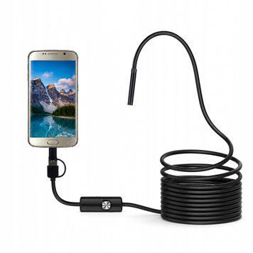 Kamera Inspekcyjna Endoskop USB-C Micro USB 2m 5,5mm IP67 LED