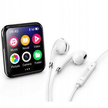 Multimedialny Odtwarzacz MP3 8GB + Słuchawki Jack 3.5 mm Zestaw, Czarny