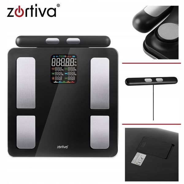 Waga smart z uchwytem WiFi Bluetooth analiza tłuszczu mięśni wody 180 kg