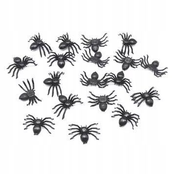 Zestaw 10 Mini Pająk&oacute;w Dekoracyjnych na Halloween &ndash; Ozdoby 3x3 cm