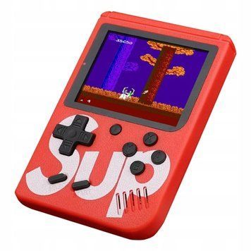 Mini konsola retro z 400 grami &ndash; przenośna, czerwona, z wyjściem TV