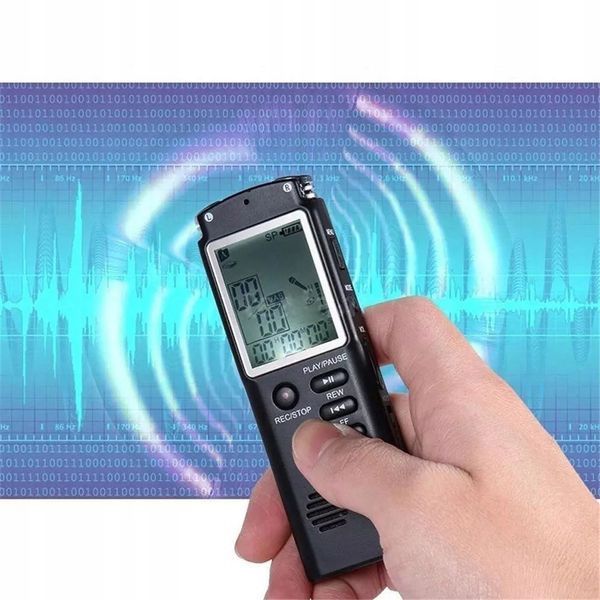 DYKTAFON T60 ZESTAW PROFESJONALNY CYFROWY PODSŁUCH AUDIO 8Gb, Czarny