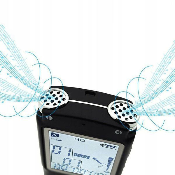 DYKTAFON T60 ZESTAW PROFESJONALNY CYFROWY PODSŁUCH AUDIO 8Gb, Czarny