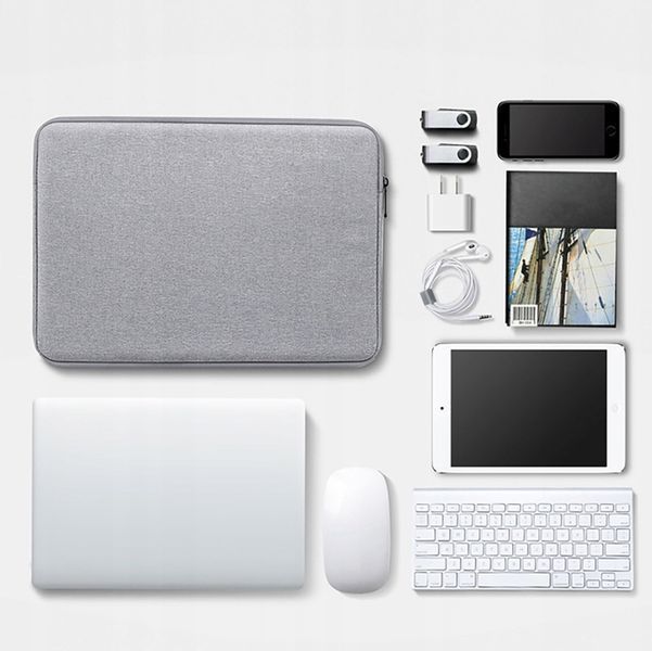 Torba pokrowiec na laptopa 14" do MacBook Air/Pro 13&ndash;14,2" ochrona i etui, Szary
