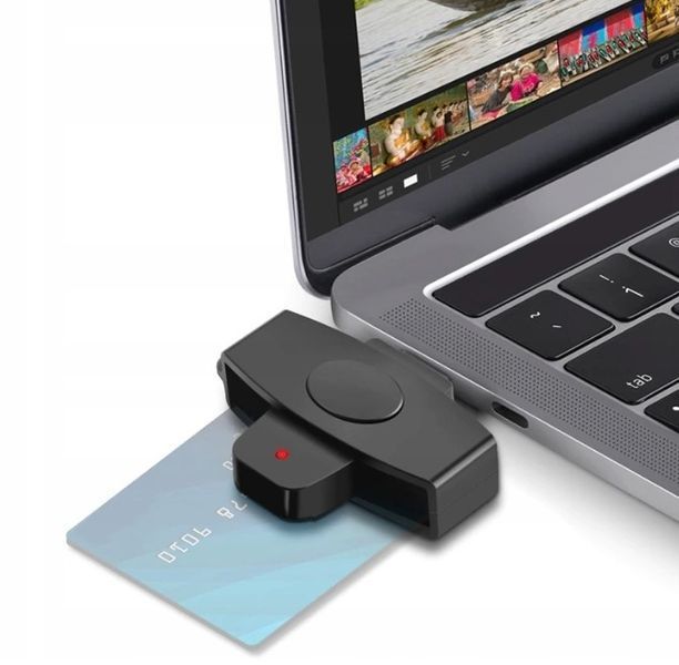 Czytnik kart chipowych SmartCard SIM USB-C adapter kart kierowcy