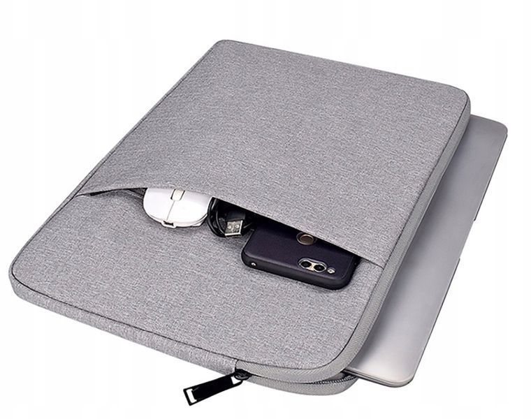 Torba pokrowiec na laptopa 14" do MacBook Air/Pro 13&ndash;14,2" ochrona i etui, Szary