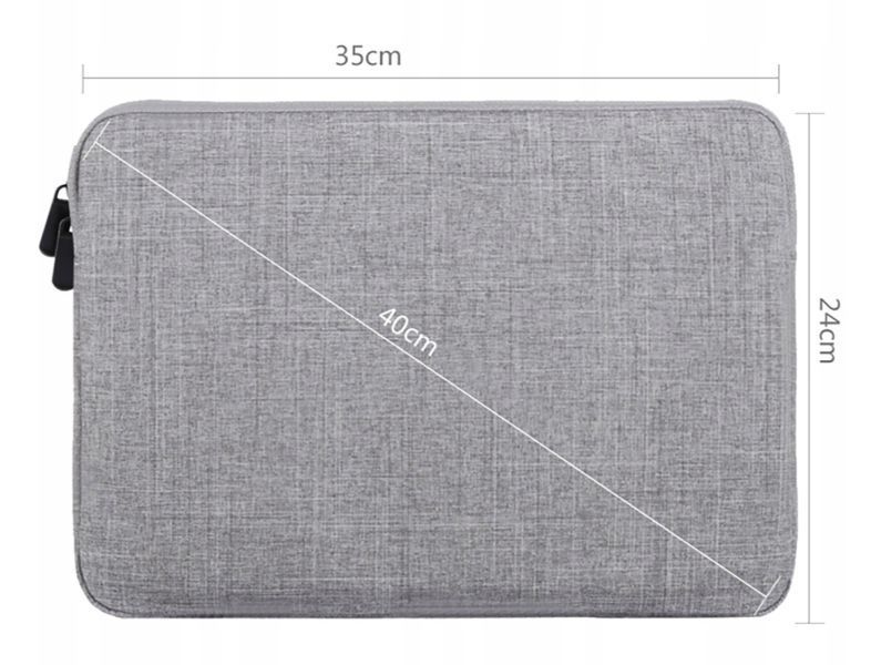 Torba pokrowiec na laptopa 14" do MacBook Air/Pro 13&ndash;14,2" ochrona i etui, Szary