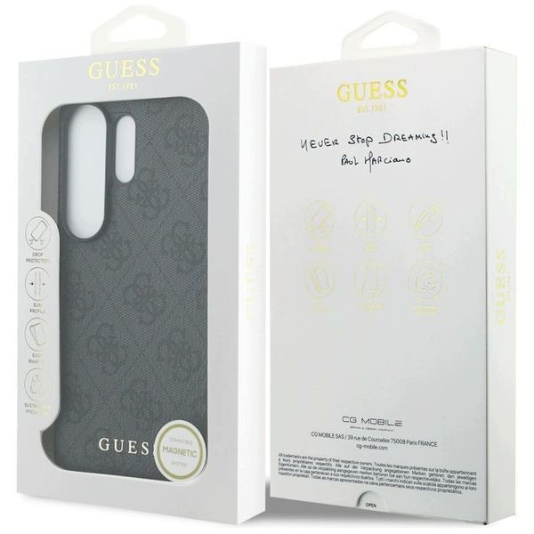 Etui Guess MagSafe Samsung Galaxy S26 Ultra 4G Logo Charm, Czarny