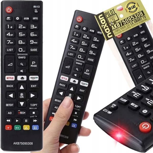 Pilot do TV LG Smart 4K zamiennik AKB75095308 Netflix