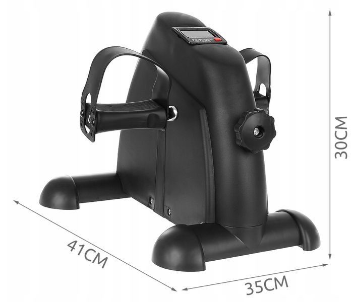 Rehabilitacyjny rotor z komputerem LCD 2w1 ćwiczenia n&oacute;g i rąk z domu, Czarny