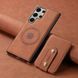 Sk&oacute;rzane Etui Denior MagSafe do Samsung Galaxy S23 Ultra - Premium Design, Brązowy