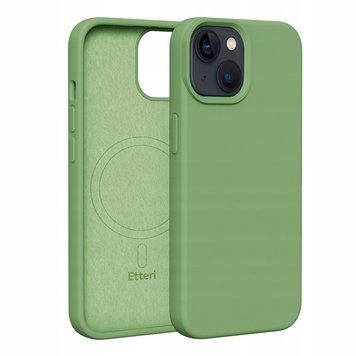 Etui silikonowe Eteri MagSafe do iPhone'a 13 6.1" - zielony, Zielony