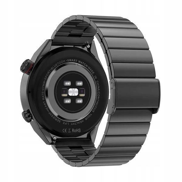 Smartwatch DT3 Mate czarny 1.5" Dotykowy Ekran, Powiadomienia, Monitor Snu, Czarny