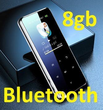 Odtwarzacz MP3 MP4 Bluetooth Hi-Fi 8GB Dyktafon Radio FM, Czarny