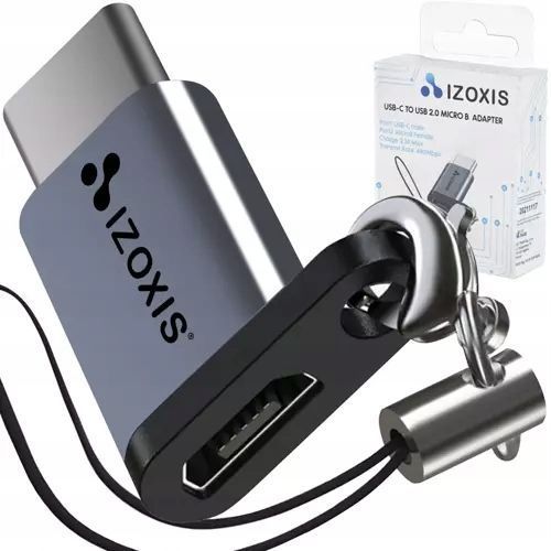 ADAPTER MICRO USB 2.0 PRZEJŚCI&Oacute;WKA OTG Typ-C USB-C ZAWIESZKA