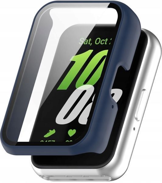 Etui 2w1 szkło Samsung Galaxy Fit 3 SM-R390 niebieskie case, Niebieski