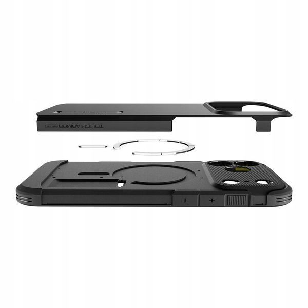Etui ochronne do iPhone 17 Pro wzmocnione, dwuczęściowe, magsafe, Czarny