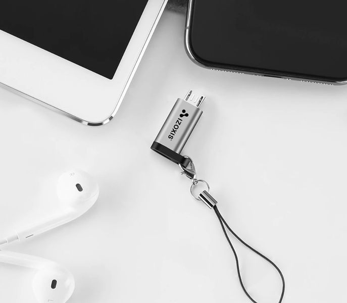 ADAPTER MICRO USB 2.0 PRZEJŚCI&Oacute;WKA OTG Typ-C USB-C ZAWIESZKA