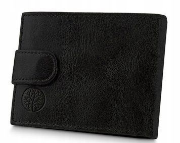 Portfel męski Betlewski CZARNY sk&oacute;ra naturalna RFID prezent mężczyzna, Czarny