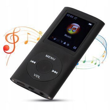Przenośny odtwarzacz muzyki MP3 1,8 calowy ekran TFT Dźwięk HiFi 7, Niebieski