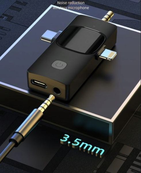 Podw&oacute;jny mikrofon bezprzewodowy Bezprzewodowy cyfrowy cyfrowy 3,5 mm 2,4GHz