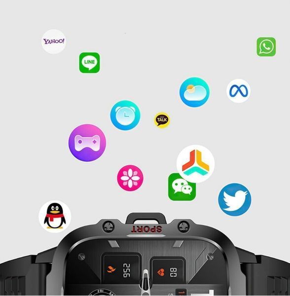 Smartwatch QX11 1.96" TFT Bluetooth 5.0 puls kroki sen sport