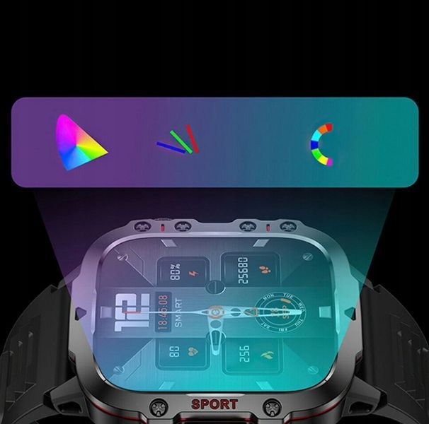 Smartwatch QX11 1.96" TFT Bluetooth 5.0 puls kroki sen sport