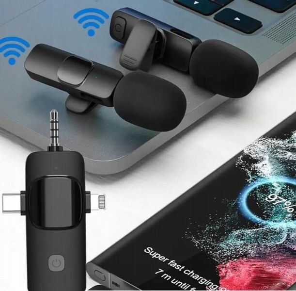 Podw&oacute;jny mikrofon bezprzewodowy Bezprzewodowy cyfrowy cyfrowy 3,5 mm 2,4GHz