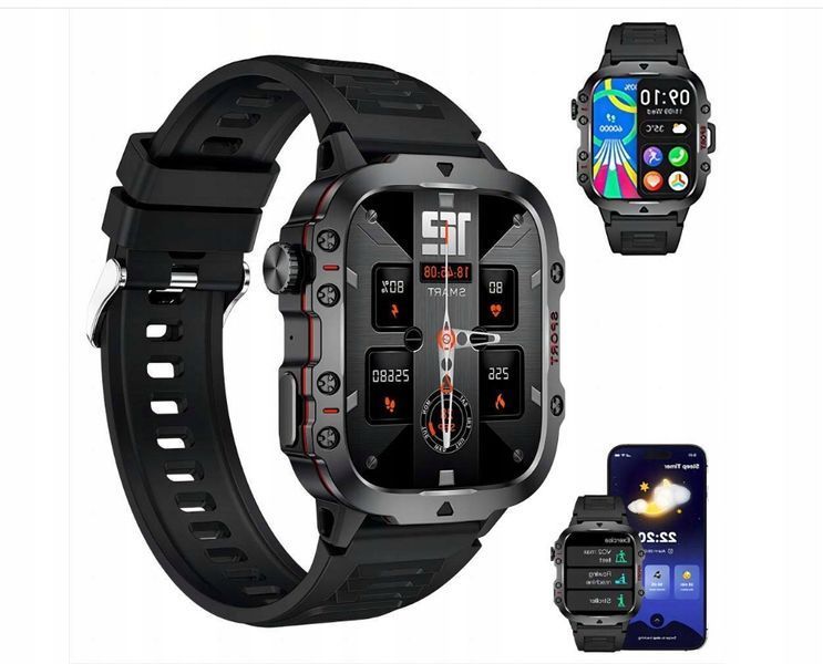Smartwatch QX11 1.96" TFT Bluetooth 5.0 puls kroki sen sport