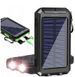 POWERBANK 20000mAh SOLARNY UNIWERSALNY LATARKA MOC, Czarny