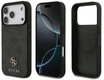 Etui iPhone 17 Pro hardcase MagSafe amortyzujące czarne eleganckie, Czarny